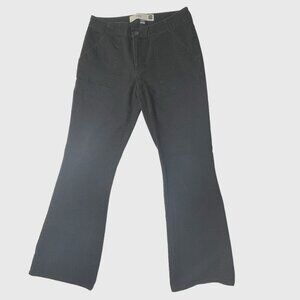 GAP Flare Black Twill Pants Women's Size 4 Regular Mid-Rise 70's Style Retro EUC